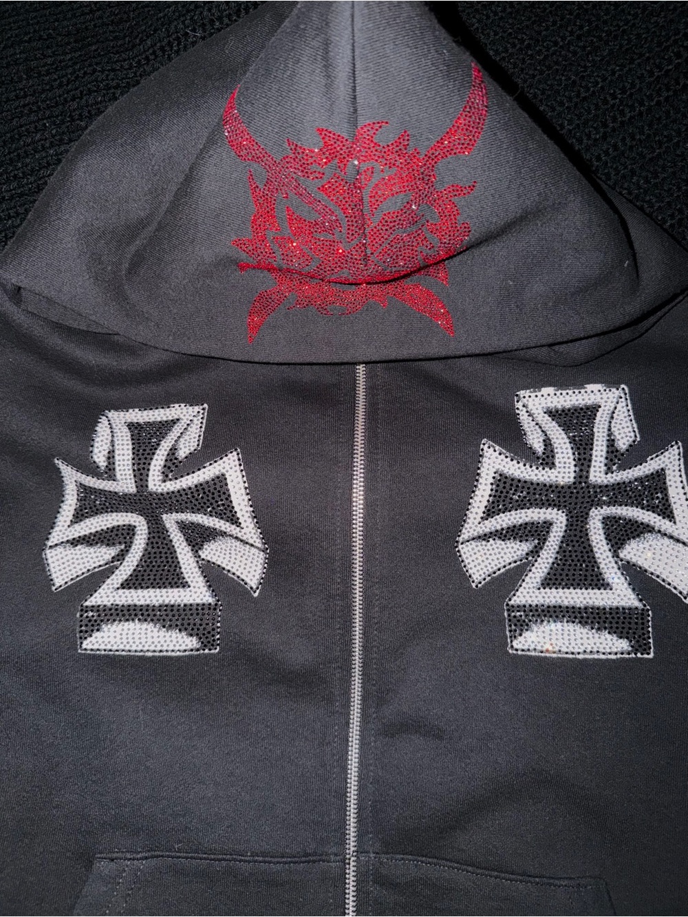 Ken Carson Ed Hardy Complex Con 2024 Collab black zip large size